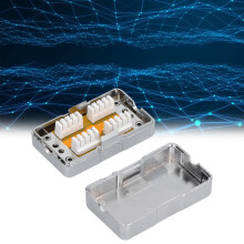 Kompakte ABS-Kunststoff CAT6 Verbindungsbox Abschirmte RJ45 Einzelport-Gehäuse