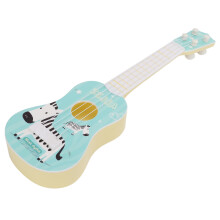 Blaue Plastik-Ukulele-Gitarre-Spielzeug für Kinder – 4-saitiges Musikinstrument