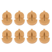 8 pièces de muted en caoutchouc ajustables pour violon, silencieux, accessoires de pratique, couleur marron