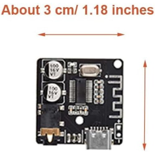 Audio Receiver Board 2Pcs VHM314 Bluetooth 5.0 MP3 Lossless Decoder Wireless Stereo Music Module TypeC 2