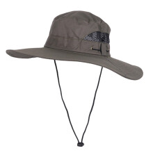 Chapéu de Sol Estilo Balde Verde Militar com Cordão - Chapéu de Sol Impermeável e Respirável com Aba Larga, Proteção UV e Tela de Proteção