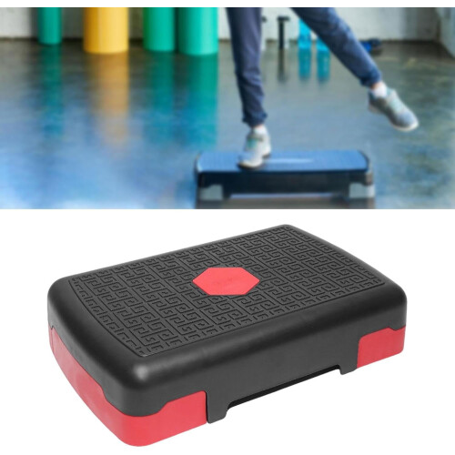 Adjustable Step Platform for Aerobic Workouts with Riser Height Adjustable Non Slip Surface Lightweight 1
