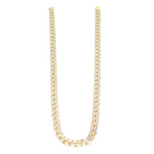 Collana cubana con strass scintillanti, gioielli hip hop di alta qualità in lega, senza nichel e senza piombo, regalo perfetto, brilla di più.