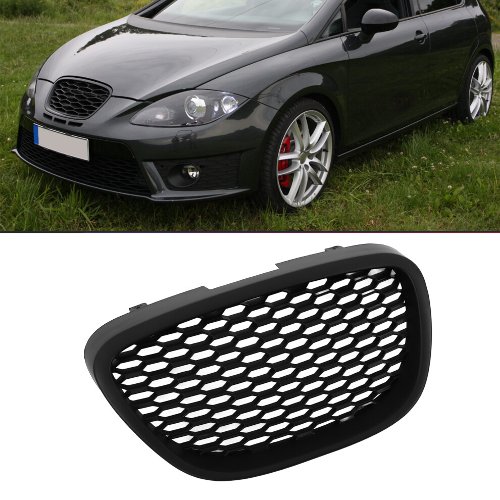 Front Honeycomb Matte Grille For Seat Leon Altea Toledo 1133007 Black 4261376800793