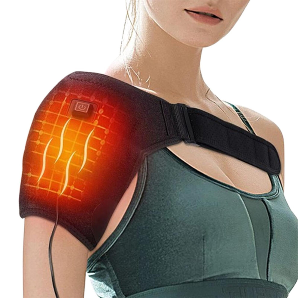 Shoulder Heating Pad with Deep Heat Therapy, USB Powered Wrap for Pain Relief and Rotator Cuff