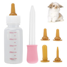 Kleines Haustier-Softflasche 150 ml Neon Pink/Braun für Welpen & Kätzchen