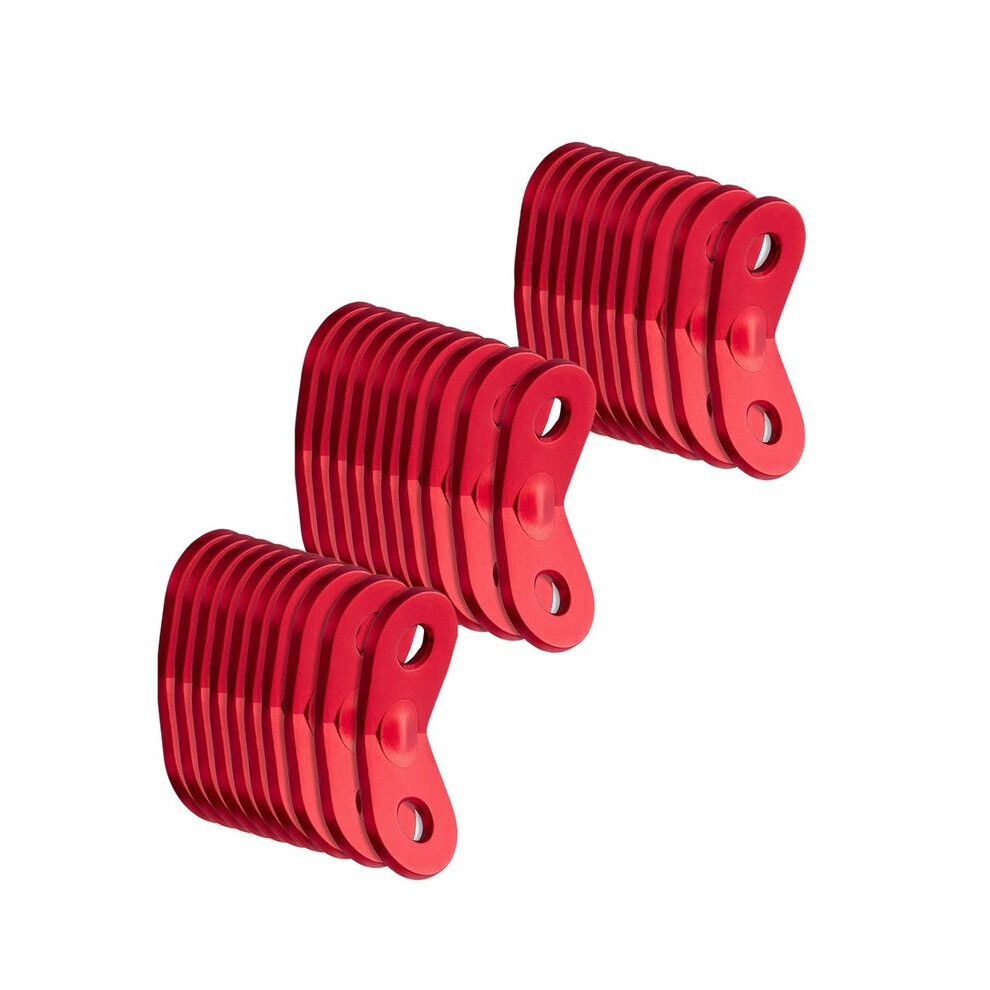 30 Pcs Aluminum Alloy Rope Cord Adjuster,Tent Tensioners Rope Adjuster Tent Rope Adjusters For Outdoor Camping Hiking Tent Accessories, Red 6032542313823