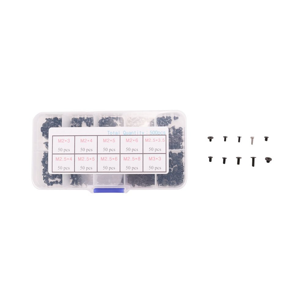 500Pcs M2 M2.5 M3 Screw Flat Phillips Screws Laptop Notebook Screws Set Kit For Computer Small Screw 6032421986209