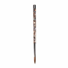 1Pc Rose Gold Kolinsky Sable Acrylic Nail Brush with Liquid Flow Glitter Nail Art Brush for Nail Art Tool Colour 10
