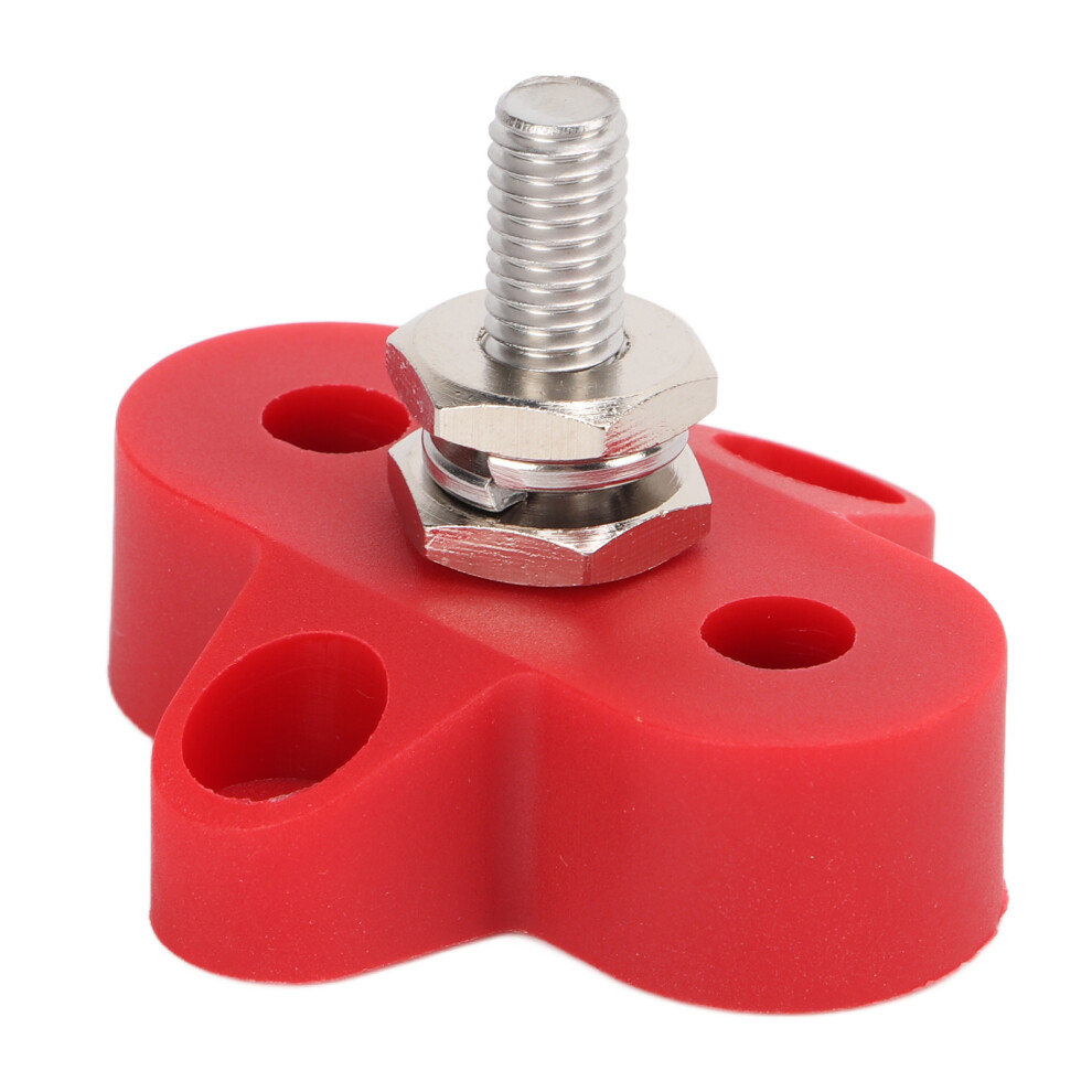 Red 48V Dc Heavy Duty Battery Distribution Terminal Block With M6 Post 9401376805878