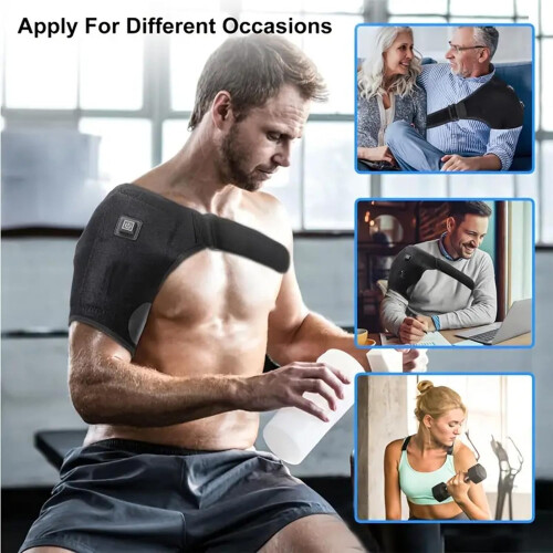 Electric USB Heating Shoulder Pillow Shoulder Strap For Rotator Cuff 3Setting Massager 2