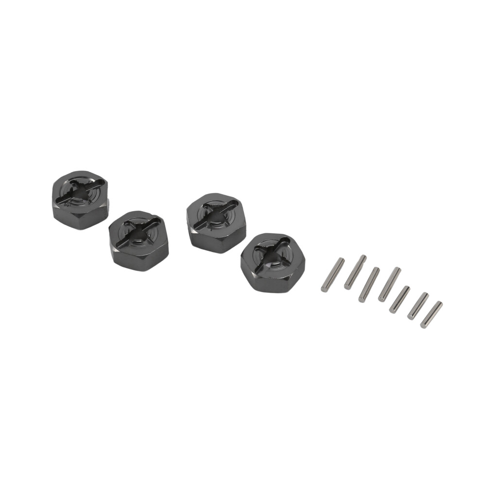 Aluminum Alloy 12Mm Combiner Wheel Hub Hex Adapter Upgrades For 144001 1/14 Rc Car Spare Parts, Grey 6032910474545