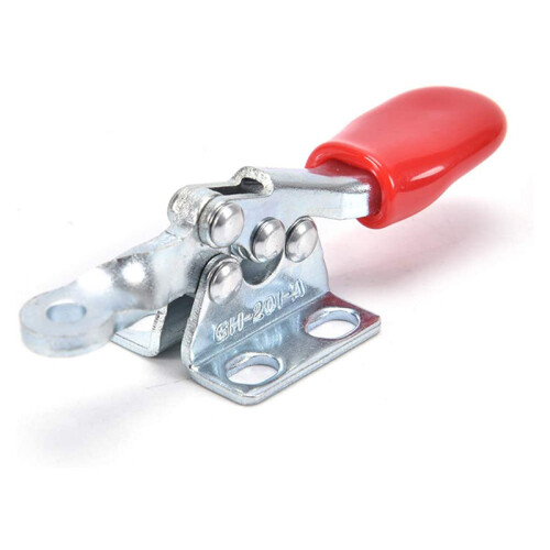 12 Pieces Hand Tool Adjustable Toggle Clamp 201A Antislip Red Horizontal Clamp 201-A Quick Release Heavy Duty Tool 1