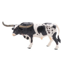 Plastic Texas Longhorn Bull Cattle Animals Action Figures Static Cute Model Collection Cow Model Toys for Kids