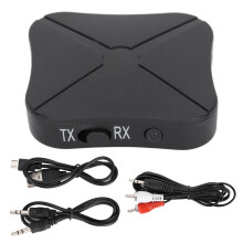 Receptor emițător Bluetooth, dimensiune portabilă cu asociere duală și microfon încorporat pentru conversie RCA AUX la Bluetooth