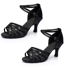 Women's Dance Shoes with Strappy Design, Latin Salsa Bachata Tango Practice Soft Suede Sole, Ballroom Dancing Shoes Anti-slip Suede Sole for Wedding