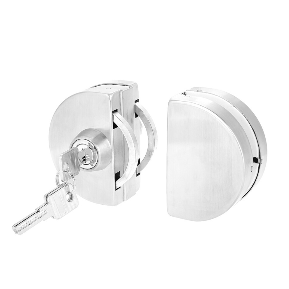 Double Glass Door Lock, Stainless Steel Frameless Door Hasps For 10-12Mm Tempered Glass Doors, Anti-Theft Security Lock With Keys, Easy Installation 9358999841663