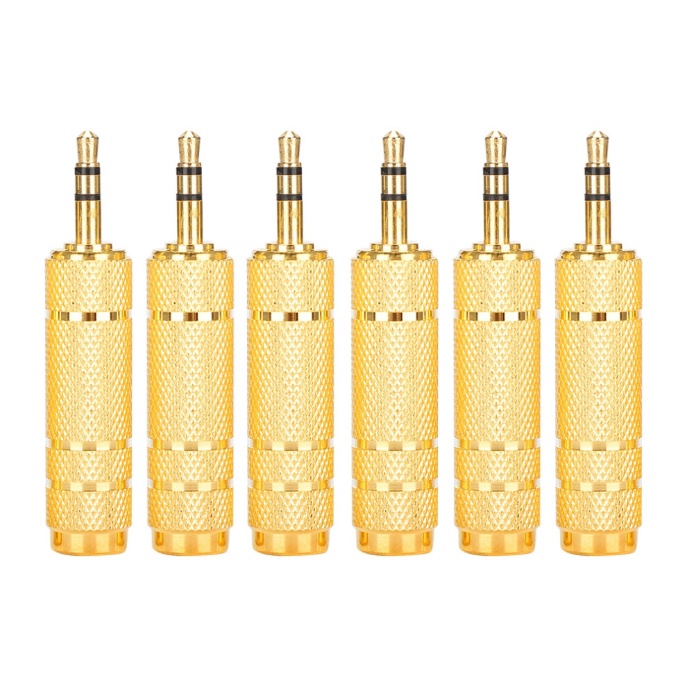 Audio Stereo Plug Durable Material Special Design Plated Headphone Adapter Set Corrosion Resistant Copper Converter With 360 Degree Grip Treads Gold 9004841822600