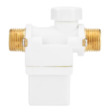 Průtokový spínač přívodu vody DC12V Solenoidový ventil G1/2 palce Vnější závit N/C Normálně zavřený Vysoce kvalitní plastový