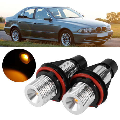 Plug And Play LED Angel Eyes Marker Lights Compatible With BMW E39 E53 E60 E63 E64 E65 E66 Models, No Error Occur Direct Replacement Upgrade With 1
