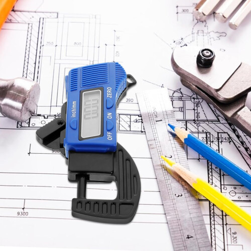 Digital Thickness Caliper For Precision Measurement, Portable Digital Thickness Gauge With Reset Function Support And Metric Imperial System Switch, 1