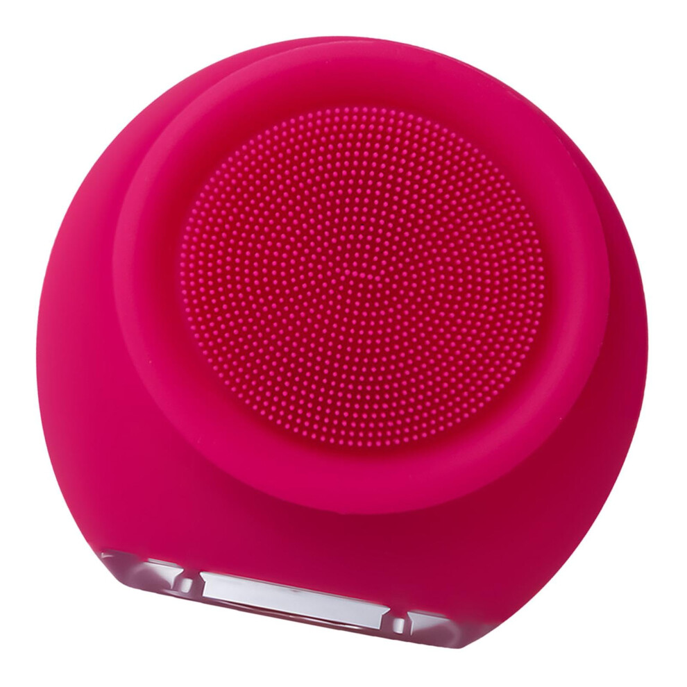 Red Facial Cleansing Brush Waterproof Electric Face Scrubber With Gentle Silicone Exfoliation Rose