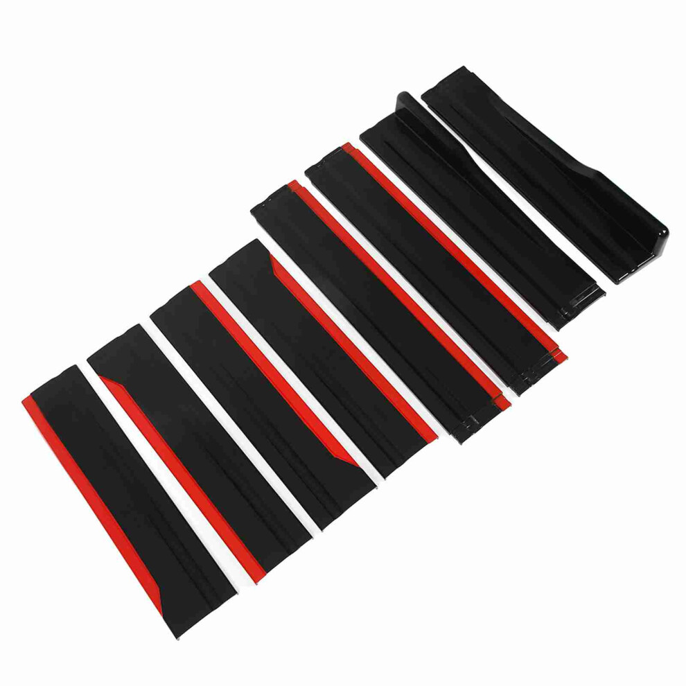 8Pcs Car Side Skirt Splitters Body Kit For Seat Leon, Abs, Glossy Black 8471376809023