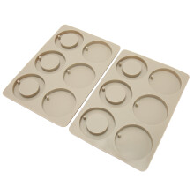 2 pièces de moules en silicone 6 cercles anneaux pour bougies, savon, bricolage