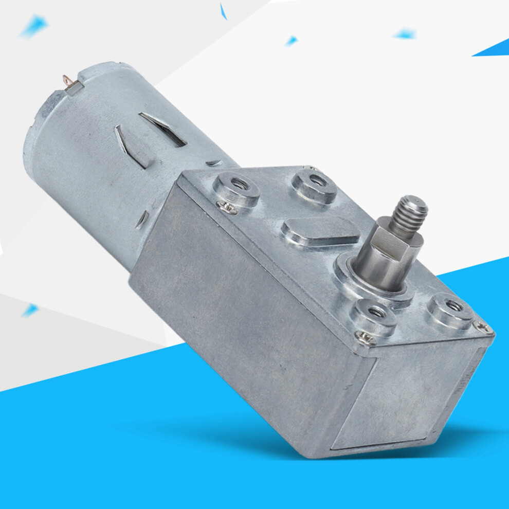 Dc12v Self-Locking Worm Gear Motor Jgy-370 With 8Mm Shaft, Reversible Speed 7891376814963