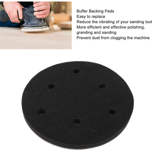 Soft Density Interface Pads 5Inch Replacement Sanding Sponge Buffer Cushion 6Hole 10 Pcs 1