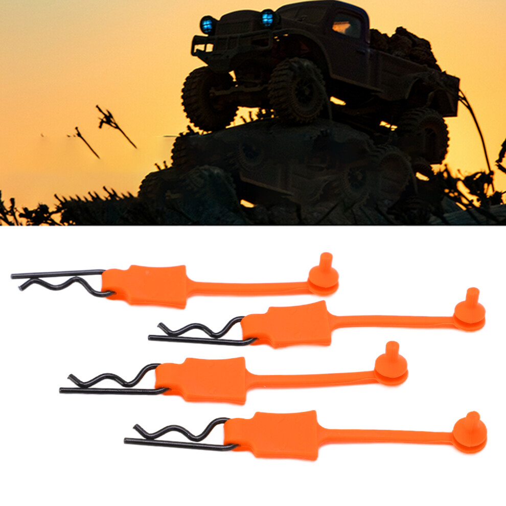 Rc Car Clips Pins 4Pcs Universal Car Shell Bolt Latch Replacement Orange 8101376816669