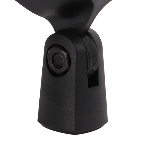 Black Plastic Microphone Holder Stand Clamp with 3/8in & 5/8in Threads 2