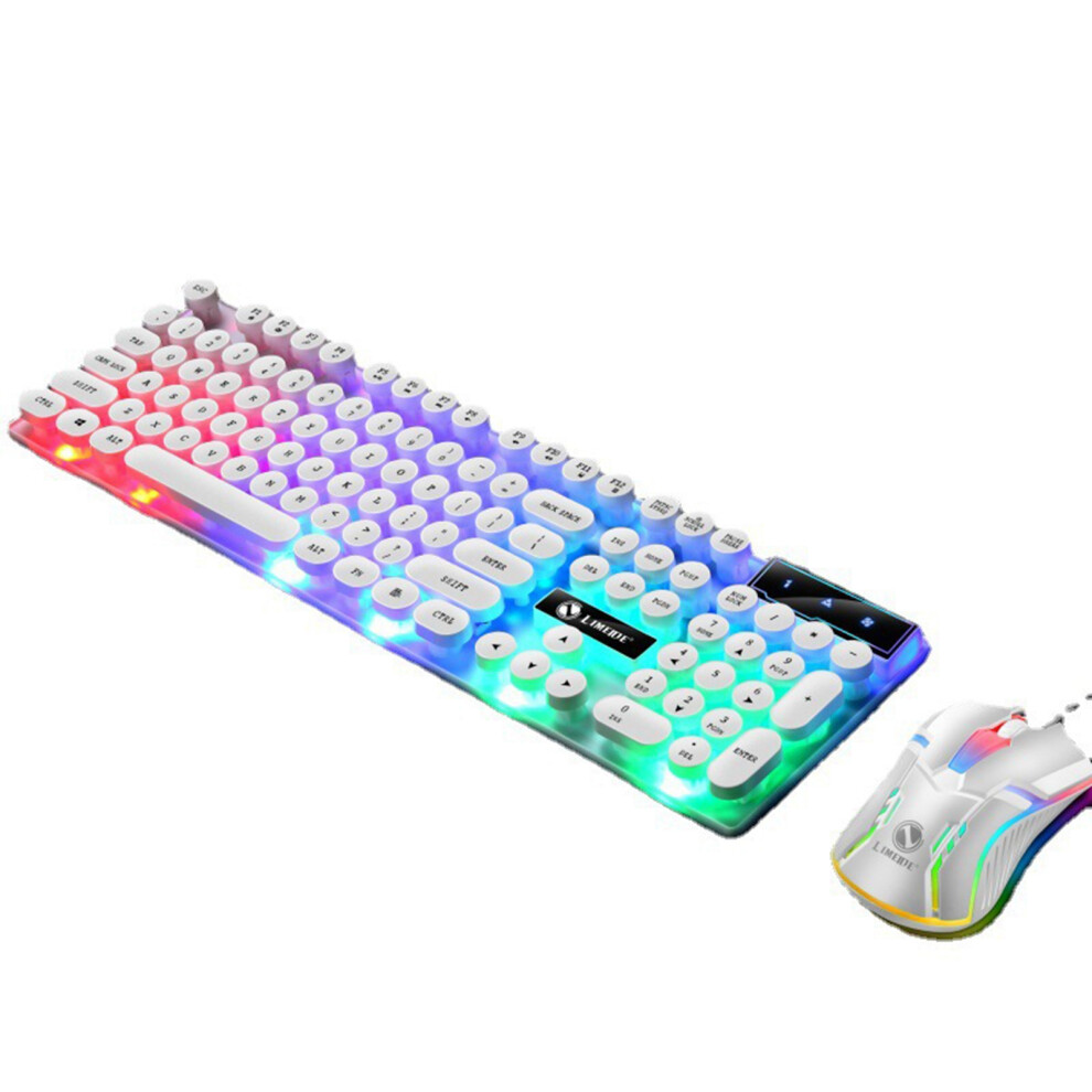 Gaming Keyboard And Mouse Combo Wired, Creative Backlight Mechanical Feeling Computer Keyboard With Comfortable Key Feel, Plug And Play Usb Wired 9358999842431