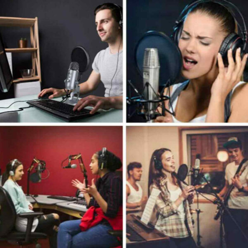 Διπλή οθόνη μικροφώνου, φίλτρο pop, μείωση παρεμβολών από τον άνεμο, προστασία 2