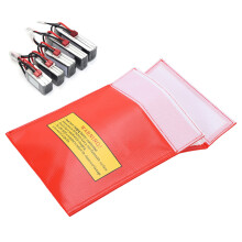 Feuerfeste Lipo-Batterietasche 18x23cm Explosionssicher Rot für Flugzeugbatterien