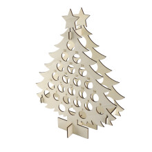 Holz-Adventskalender für Weihnachten mit Getränkehalter 42x58cm Weihnachtsdeko