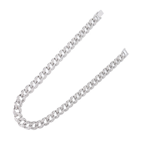 Πολυτελές Σχεδιασμός Iced Out Rhinestones Κουβανέζικη Αλυσίδα Αλυσίδας για Άνδρες και 1