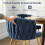 Homcom (Blue) HOMCOM Upholstered Kitchen Chairs Set of 2 with Woven Backrest 6