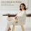 Homcom (Cream) HOMCOM Upholstered Kitchen Chairs Set of 2 with Woven Backrest 5