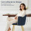 Homcom (Blue) HOMCOM Upholstered Kitchen Chairs Set of 2 with Woven Backrest 5