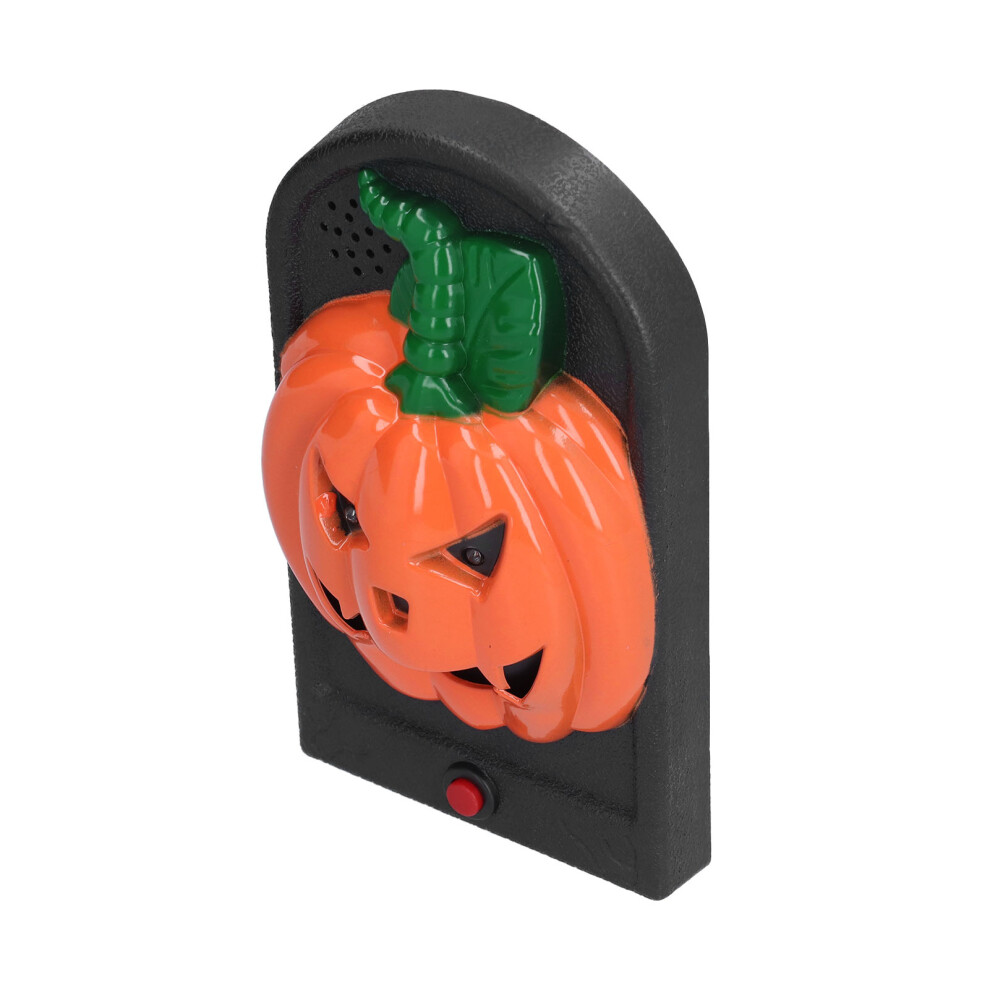 Halloween Pumpkin Doorbell with Glowing Ghost Eyes Resin Tricky Lantern