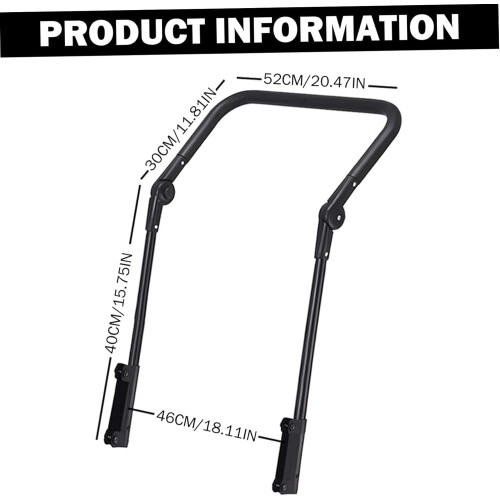 Wagon Handle AngleAdjustable Plastic SpongeWrapped Grip, Hardware Included, Universal Replacement Accessory 1