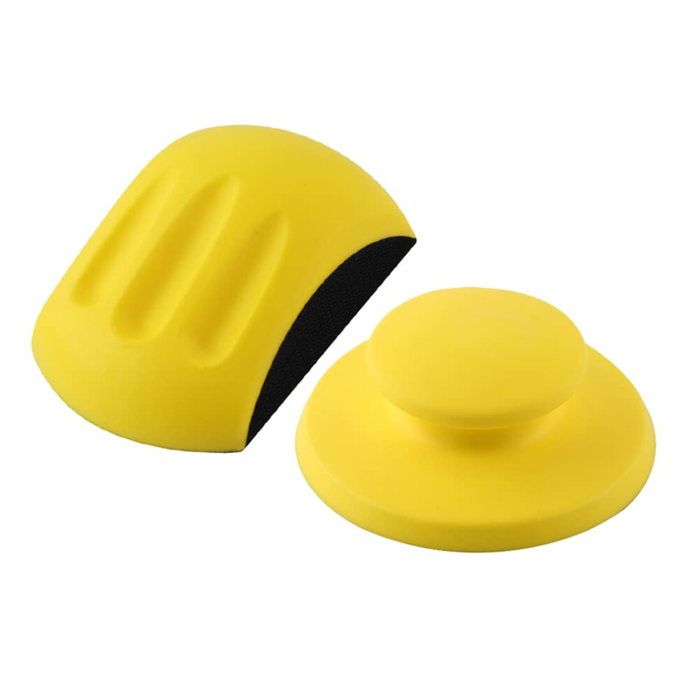 Hand Grinding Disc 2 Pcs, 5Inch Manual Sanding Block For Woodworking Polishing, Compatible With 5Inch Discs 9187378510841