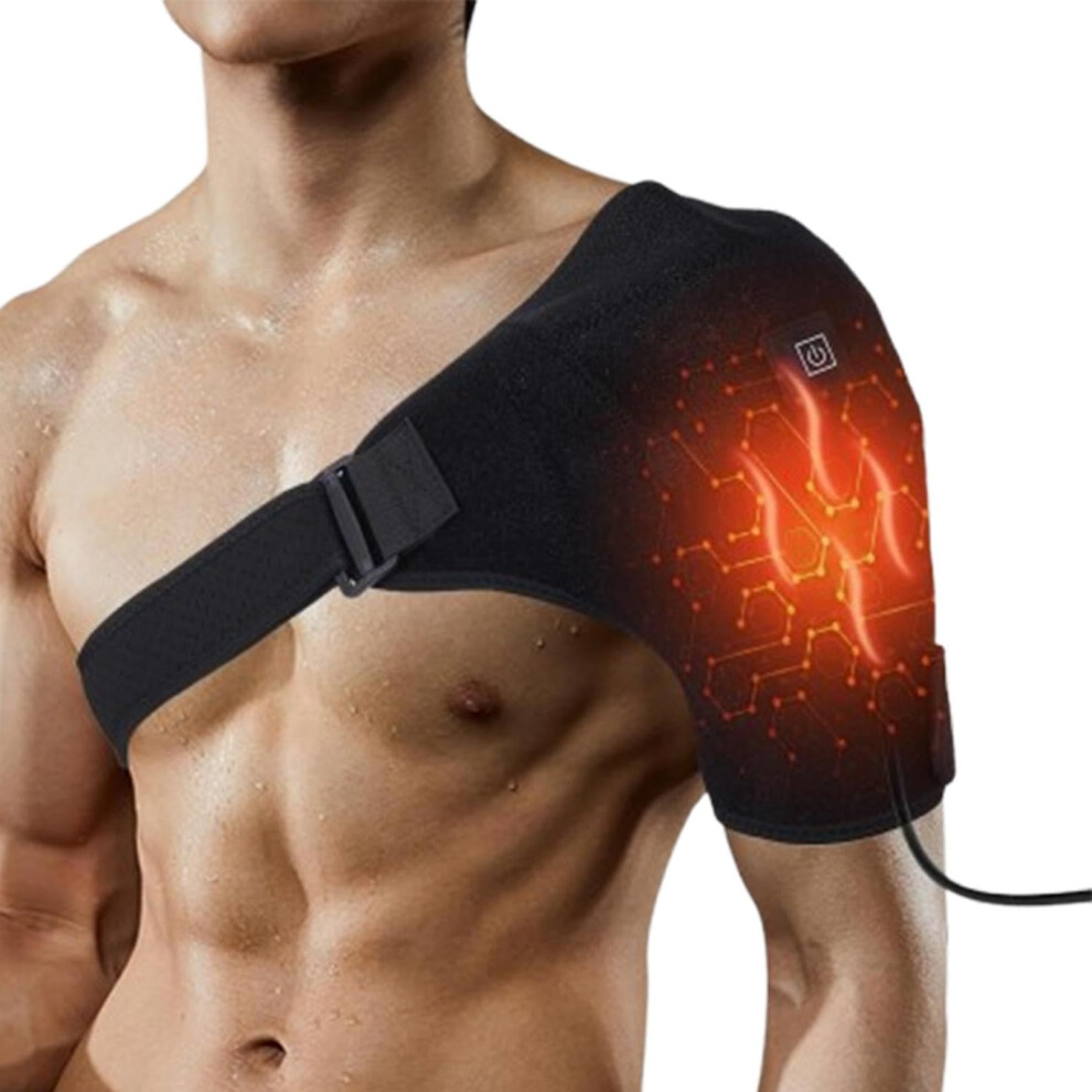 Shoulder Heating Pad for Pain Relief, Adjustable Heated Shoulder Wrap with Heat Therapy for Injuries