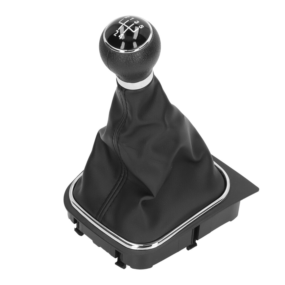 Gear Shift Knob For Manual Transmission, Manual Gear Shifter Boot With Pu Leather Boot Durable Shift Gaiter Cover For 5 Speed Vehicles, Premium 9358999842783