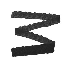 Vintage Lace Trim with Scalloped Edge, Elegant Elastic Stretchy Ribbon for Sewing Craft DIY Decoration, Soft and Skin Friendly Fashionable Lace
