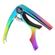 Capotraste para guitarra com porta-palhetas, acessórios para guitarra acústica e elétrica com almofada de silicone e extrator de cordas, liga de