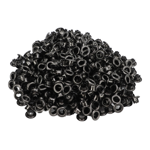 Grommets Kit for DIY Craft Projects, Metal Eyelets 5mm Inner Diameter Flat Smooth Bright Surface Iron Grommets Hardware for Clothing Modification 2