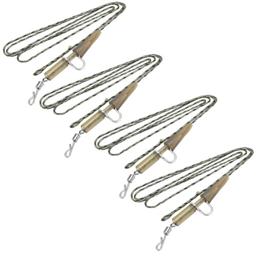 Carp Tackle Leadcore Leaders Set Hybrid Camo 1.2m Replaceable Lead Core 1