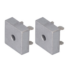 2 Stück 4-Terminal-Brücken-Gleichrichterdioden KBPC3510 Aluminiumgehäuse